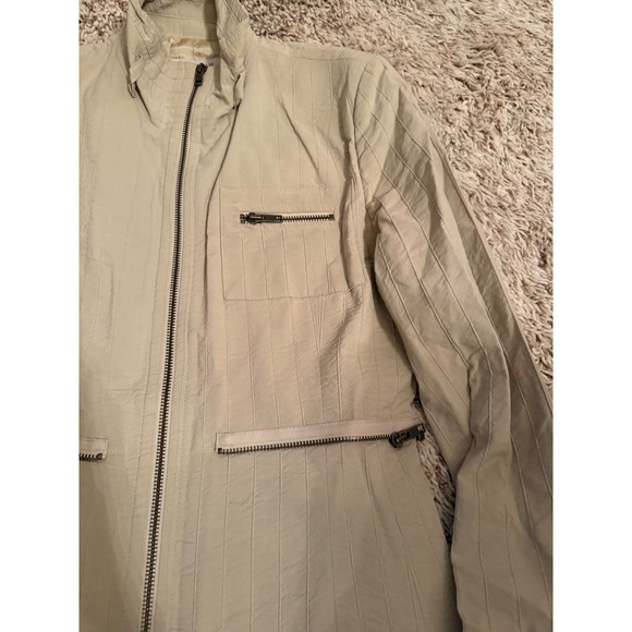 Ivan Grundahl Copenhagen Textured Beige Jacket Full Zip Elegant - Picture 2 of 7